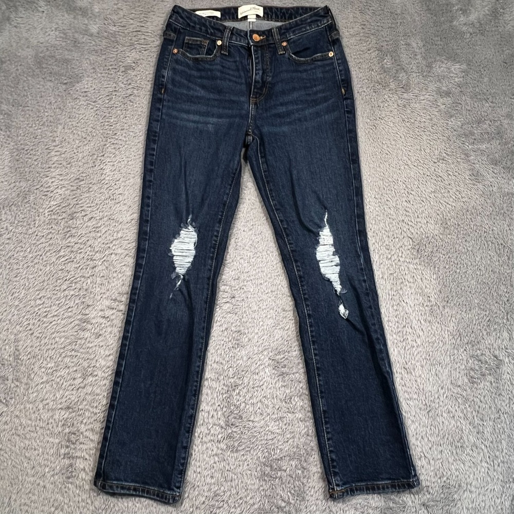 Universal Thread Jeans Slim Straight Distressed High Rise Women's 2‎ 26x27